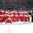 COLOGNE, GERMANY - MAY 15: Denmark's Morten Green #13 along with teammates and staff gather for a group photo following  his last game as a member of the national against Italy during preliminary round action at the 2017 IIHF Ice Hockey World Championship. (Photo by Andre Ringuette/HHOF-IIHF Images)

